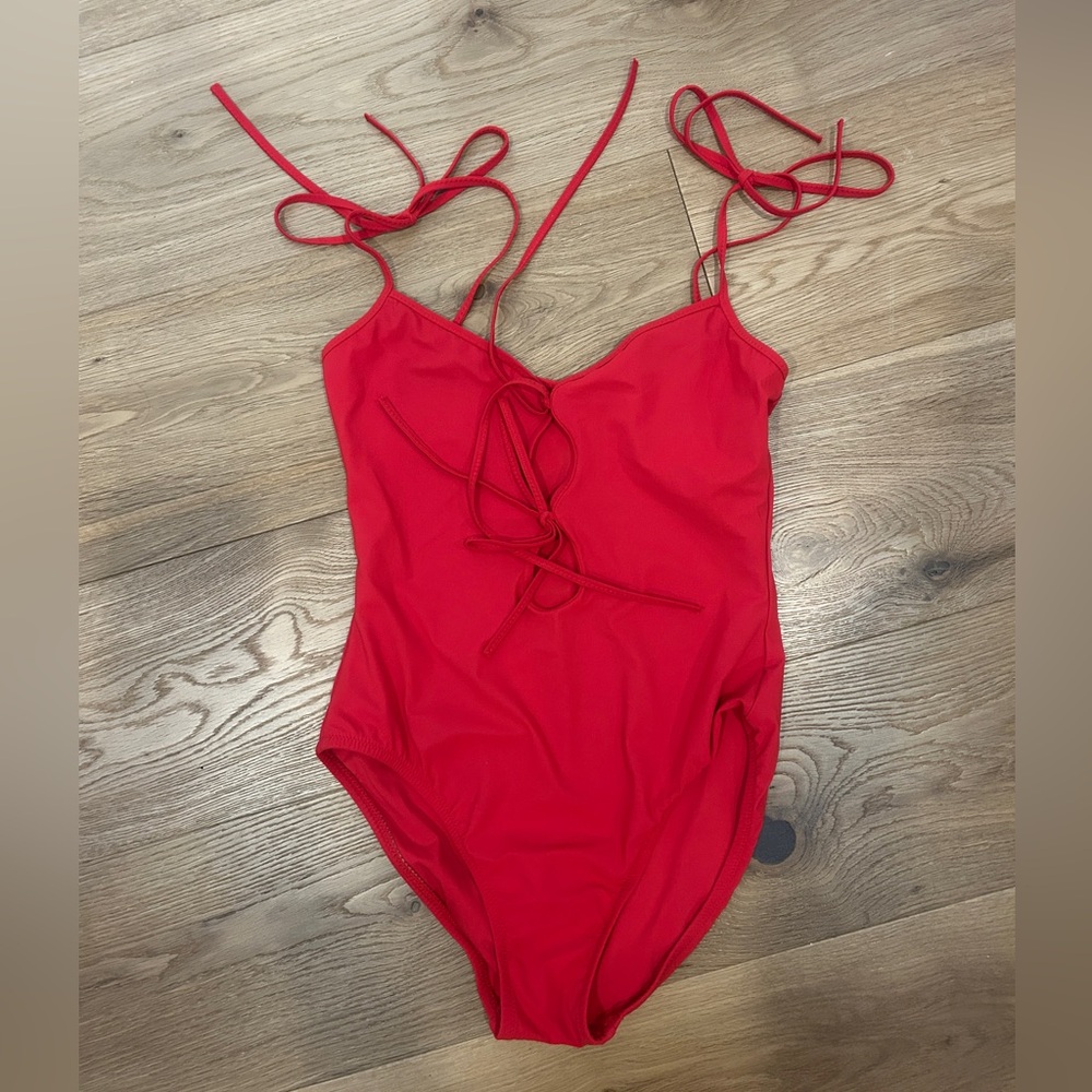 Karla colletto one piece swim suit red size small